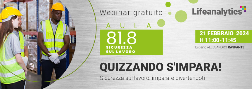 Quizzando s'impara! Aula 81.8 Lifeanalytics
