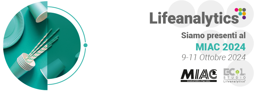 Immagine che promuove la fiera Miac che si terrà a Lucca il prossimo 9-11 ottobre che vedrà la partecipazione di Ecol Studio Lifeanalytics